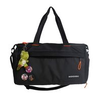 New Nylon Fabric Gym Bag Travel Sports Cylinder Handbag Luggage Bag Dry And Wet Separation Handbag sku image 2