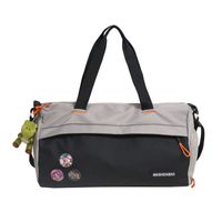 New Nylon Fabric Gym Bag Travel Sports Cylinder Handbag Luggage Bag Dry And Wet Separation Handbag sku image 3