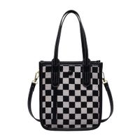 Best Selling Bag Women's Bag 2021 New Fashion Chessboard Plaid Autumn And Winter Cross-body Bag Popular Niche Portable Bucket Bag sku image 1