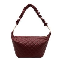 Retro Rhombus New Trendy Autumn And Winter One-shoulder Messenger Design Dumpling Bag sku image 1