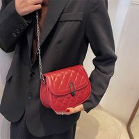 Personalized Lock Small Bag New Fashion Rhombus Chain Bag Messenger Bag Wholesale sku image 1