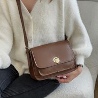 Internet Celebrity Same Retro Women's Bag Fall Winter Fashion Messenger Shoulder Messenger Bag Ins2021 New Simple Small Square Bag sku image 3