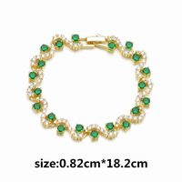 Zircon Bracelet Aaa Crystal Zircon Mixed Color Inlaid Jewelry Bracelet Wholesale sku image 1