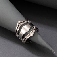 Europe And America Cross Border Hip Hop Unisex Ornament Geometric Hollow Single Ring Irregular With Personality Ring main image 3