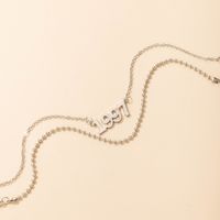 European And American Fashion 1997 Figure Double Layer Anklet Simple Round Bead Multilayer Anklet main image 4