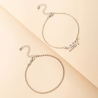 European And American Fashion 1997 Figure Double Layer Anklet Simple Round Bead Multilayer Anklet main image 5