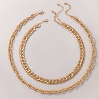 Hip Hop Jewelry Gold Chain Three Layer Necklace Heavy Metal Multilayer Necklace main image 1