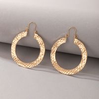 Simple Jewelry Golden Ring Earring Geometric Water Ripple Earrings main image 3