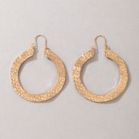 Simple Jewelry Golden Ring Earring Geometric Water Ripple Earrings main image 5