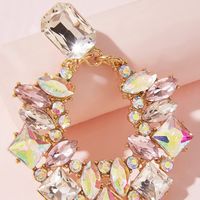 Cross-border Exaggerated Light Luxury Heavy Ornament Diamond-embedded Earrings Irregular Zircon-like Earrings main image 5
