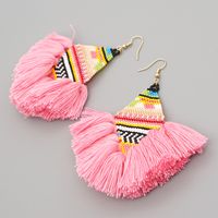 Cross-border Miyuki Bead Hand-woven Indian Ethnic Style Furry Big Circle Exaggerated And Personalized Earrings For Women main image 5