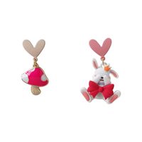 Cute Style Love Mushroom Rabbit Earrings Soft Cute Earrings main image 6
