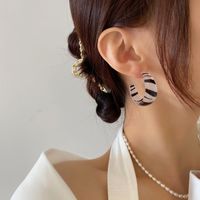 Korean C-shaped Leopard Earrings Fashion Personality 2021 Trendy Resin Earrings main image 5