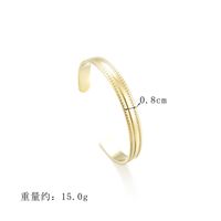 European And American Fashion C- Type Bracelet 14k Golden Smooth Dot Open Adjustable Bracelet Temperament Wild Women Hand Jewelry main image 3