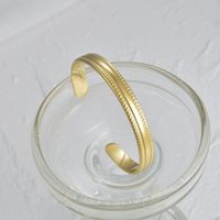 Pulsera De Moda Europea Y Americana Tipo C 14k Dorado Liso Punto Abierto Ajustable Pulsera Temperamento Salvaje Mujer Joyería De Mano main image 5