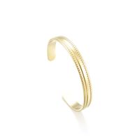 European And American Fashion C- Type Bracelet 14k Golden Smooth Dot Open Adjustable Bracelet Temperament Wild Women Hand Jewelry main image 6