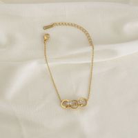 Korean Simple Diamond Bracelet Female Creative 14k Gold Titanium Steel Hand Jewelry main image 5