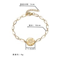 New Long O-chain Round Brand Eyes Stainless Steel Bracelet Female 14k Gold Hand Jewelry Accessories main image 3