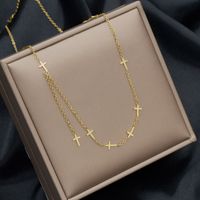 French Style Simple Style 14k Gold Malachite Stainless Steel Necklace Female Trend New Versatile Clavicle Chain Accessories main image 5