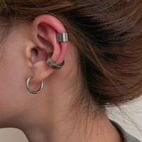 Simple Ear Clip Without Pierced Stainless Steel Ear Bone Clip Three Sets main image 1