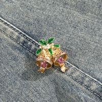 Korean Fashion Love Heart Shaped Christmas Brooch Diamond Flower Brooch Clothes Accessories main image 5