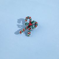 Neue Weihnachts Brosche Mode Retro Diamant Süßigkeiten Krücken Kreative Corsage Nadel Kleidung Dekoration main image 1