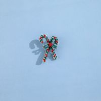 Neue Weihnachts Brosche Mode Retro Diamant Süßigkeiten Krücken Kreative Corsage Nadel Kleidung Dekoration main image 3