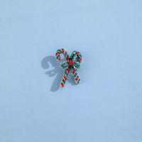 New Christmas Brooch Fashion Retro Diamonds Candy Crutch Creative Brooch Pin Clothing main image 3