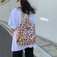 Korean Leopard Print Backpack All-match Light Travel Small Backpack main image 3