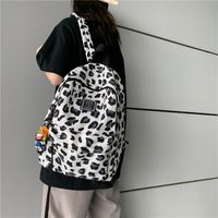 Korean Leopard Print Backpack All-match Light Travel Small Backpack main image 4