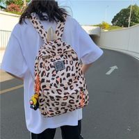 Korean Leopard Print Backpack All-match Light Travel Small Backpack main image 5