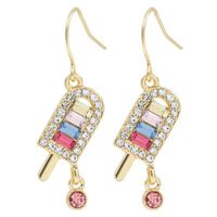 Neue Trend Ige Farbe Eis Am Stiel Eis Ohr Stecker Frauen Leichte Luxus Nischen Ohrringe Kreative Mikro Eingelegt Mit Diamant Eis Am Stiel Ohrringe Frauen main image 6