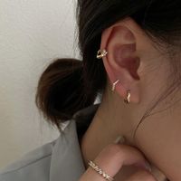 Ins Style U Shape Copper Artificial Gemstones Earrings main image 1