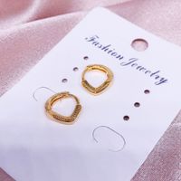 Ins Style U Shape Copper Artificial Gemstones Earrings main image 5