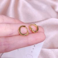 Ins Style U Shape Copper Artificial Gemstones Earrings main image 3