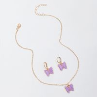 Butterfly Alloy Pendant Children's Necklace Set Wholesale main image 3