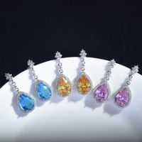 New Lucky Yellow Diamond Set Argyll Pink Diamond Pendant Topa Blue Earrings main image 3