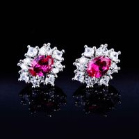 Fashion Luxury Color Treasure Set Corundum Open Ring Earrings Pendant Jewelry main image 5