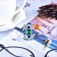 Fashion Emerald Open Ring New Fashion Small Fragrance Autumn And Winter Jewelry main image 5