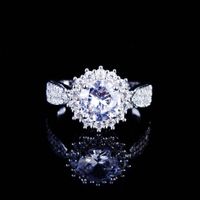 Exquisite Gypsophila Micro-inlaid Zircon Ring Fashion Wedding Ring Accessories main image 3