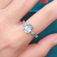 Fashion New Natural Topaz Products Copper Inlaid Zircon Ring main image 1