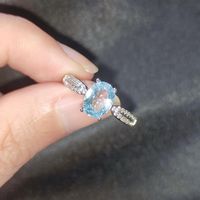 Fashion New Natural Topaz Products Copper Inlaid Zircon Ring main image 6