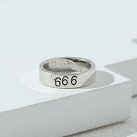 European And American Fashion Jewelry Retro Angel Number Simple Ring main image 1