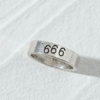 European And American Fashion Jewelry Retro Angel Number Simple Ring main image 3