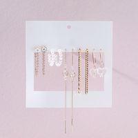 Qingdao Davey European And American Fashion Jewelry Transparent Peach Heart Acrylic Chain Earrings Set Women's Earrings Match Sets main image 1