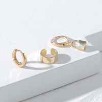 European And American Fashion Jewelry Simple Lock Metal Ear Clip Earrings Ladies Unilateral Earrings main image 3