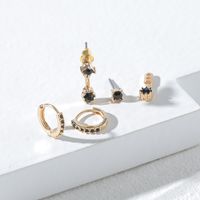 Qingdao Davey European And American Fashion Jewelry Copper Inlaid Zircon Stud Earrings Suit main image 3