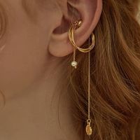 European And American Earrings Jewelry Magnet Ear Bone Clip Coin Earrings main image 2