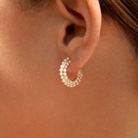 Boucles D&#39;oreilles Européennes Et Américaines Bijoux Boucles D&#39;oreilles En Perles Acryliques Boucles D&#39;oreilles En Métal main image 1