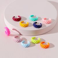 European And American Fashion Jewelry Color Threaded Resin Ring Set main image 2